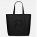 Heart Cat Kids Cartoon Vector Black Eco-Friendly Tote Bag